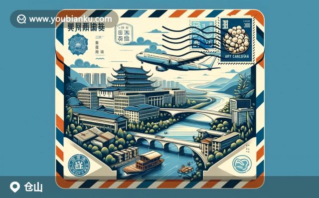 特色郵封：福建師范大學，閩江景色，福州魚丸 - 倉山區(qū)郵編350000
