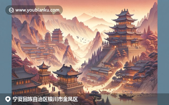 寧夏金鳳區(qū)西夏王陵、沙湖、枸杞元素融合，航空郵件風(fēng)格設(shè)計(jì)展現(xiàn)地方文化特色