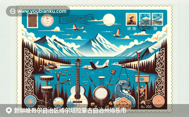 博樂市的多元文化和美食特色，結(jié)合賽里木湖自然景色和民俗音樂，體現(xiàn)豐富的地方風(fēng)情