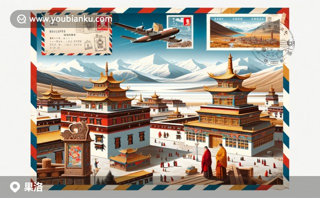 果洛藏傳佛教寺廟和藏族文化，與郵政元素交融展現(xiàn)