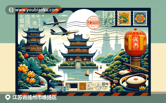 揚(yáng)州獨(dú)特魅力：郵政信封展現(xiàn)葛園建筑、揚(yáng)州漆器和揚(yáng)州炒飯