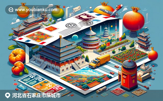 藁城文化與歷史地標(biāo)：康百萬莊園、石榴與天文臺，與中國郵政元素完美融合