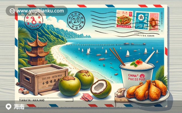 烏海市海南區(qū)特色插畫：黃河、蒙古包、烏海湖與郵政元素的完美融合，顯示016000郵編地區(qū)