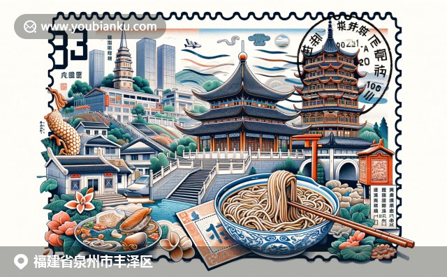 福建泉州豐澤區(qū)展現(xiàn)清源山、開元寺和德化陶瓷，結(jié)合傳統(tǒng)與現(xiàn)代元素