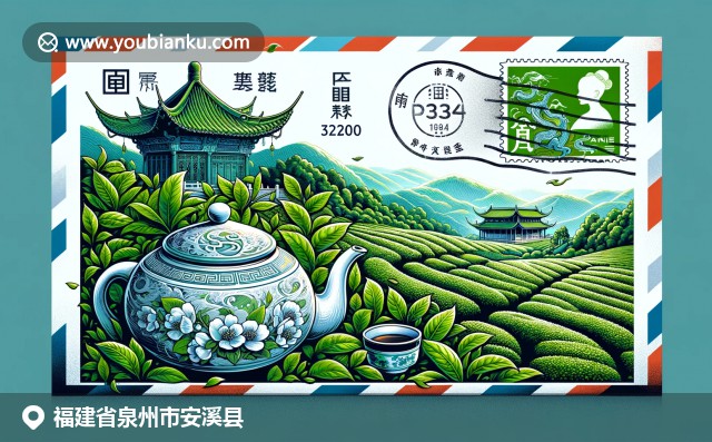 福建安溪茶文化與瓷器工藝的結(jié)合，展現(xiàn)孔廟建筑特色，融入航空郵寄元素