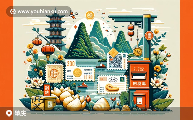 肇慶自然與文化交融，展現(xiàn)七星巖美景與端硯文化村文化底蘊(yùn)，呈現(xiàn)中國(guó)風(fēng)明信片
