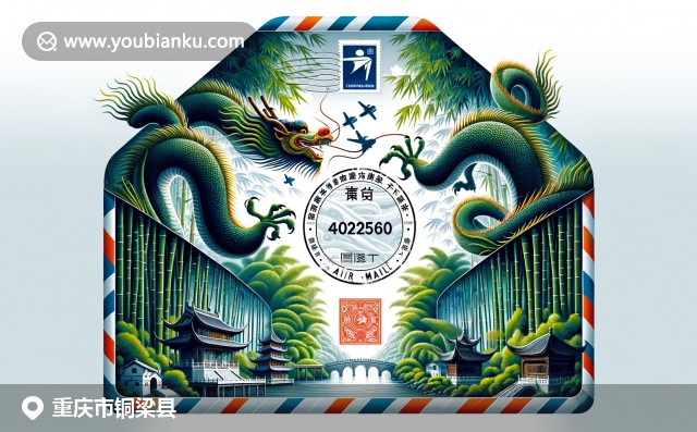 重慶銅梁縣融合龍舞與傳統(tǒng)建筑，展現(xiàn)獨(dú)特文化與自然風(fēng)光，郵政編碼402560清晰可見